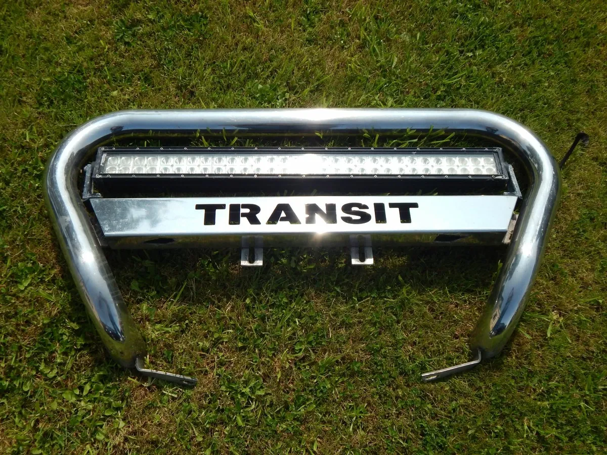 Ford transit bull bar with LED lights - Image 1