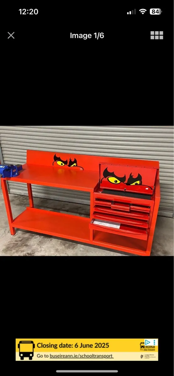 Heavy duty steel work bench - Image 4