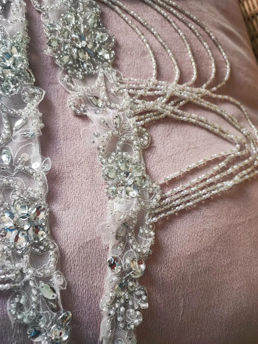 Bridal Beaded Shoulder Straps – Elegant Wedding Dr - Image 3