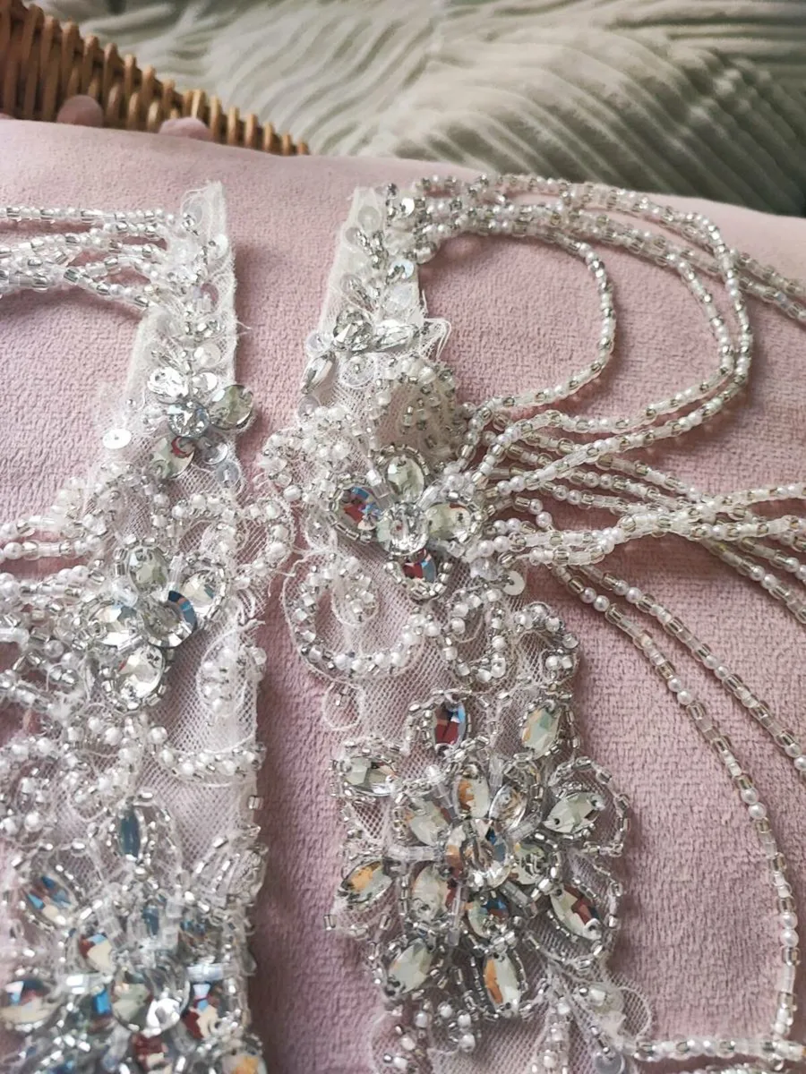 Bridal Beaded Shoulder Straps – Elegant Wedding Dr - Image 4