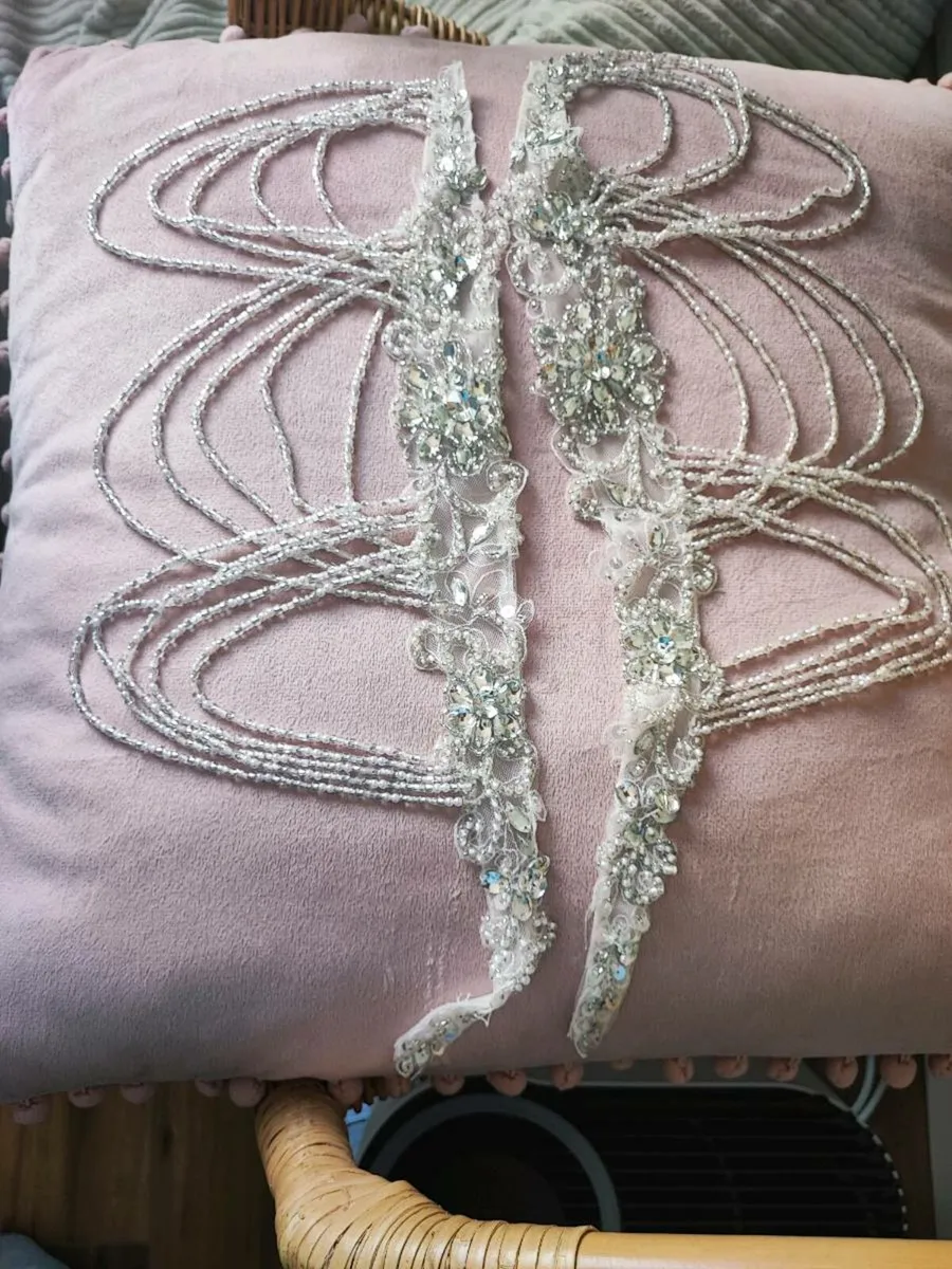 Bridal Beaded Shoulder Straps – Elegant Wedding Dr - Image 1