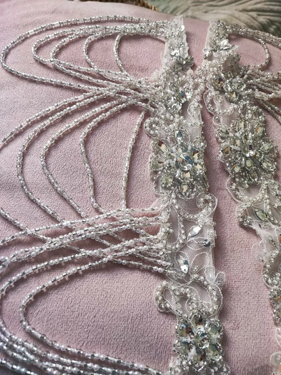 Bridal Beaded Shoulder Straps – Elegant Wedding Dr - Image 2