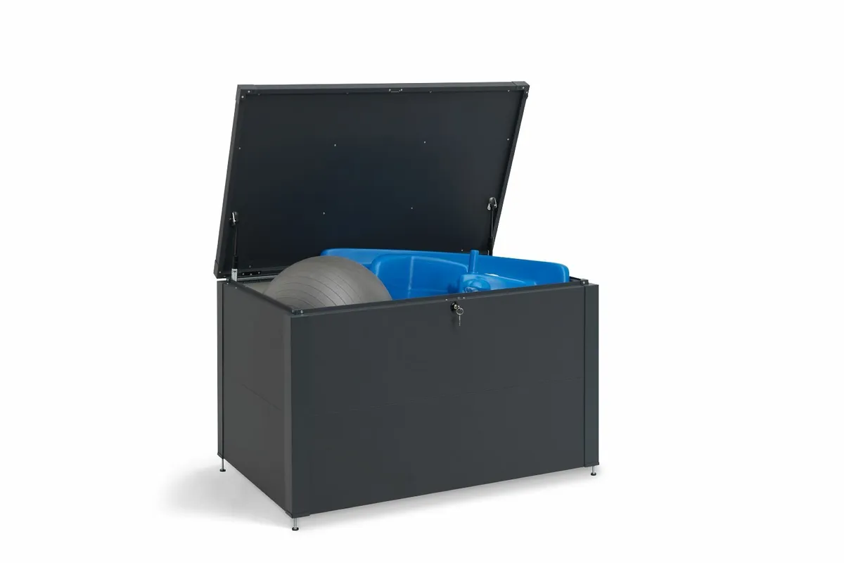 Metal Terrace Box Small 470L Anthracite Grey - Image 4