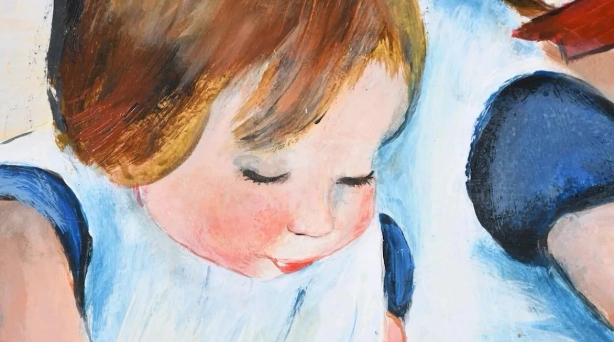 Lovely oil painting after Mary Cassatt 1884 - Image 4