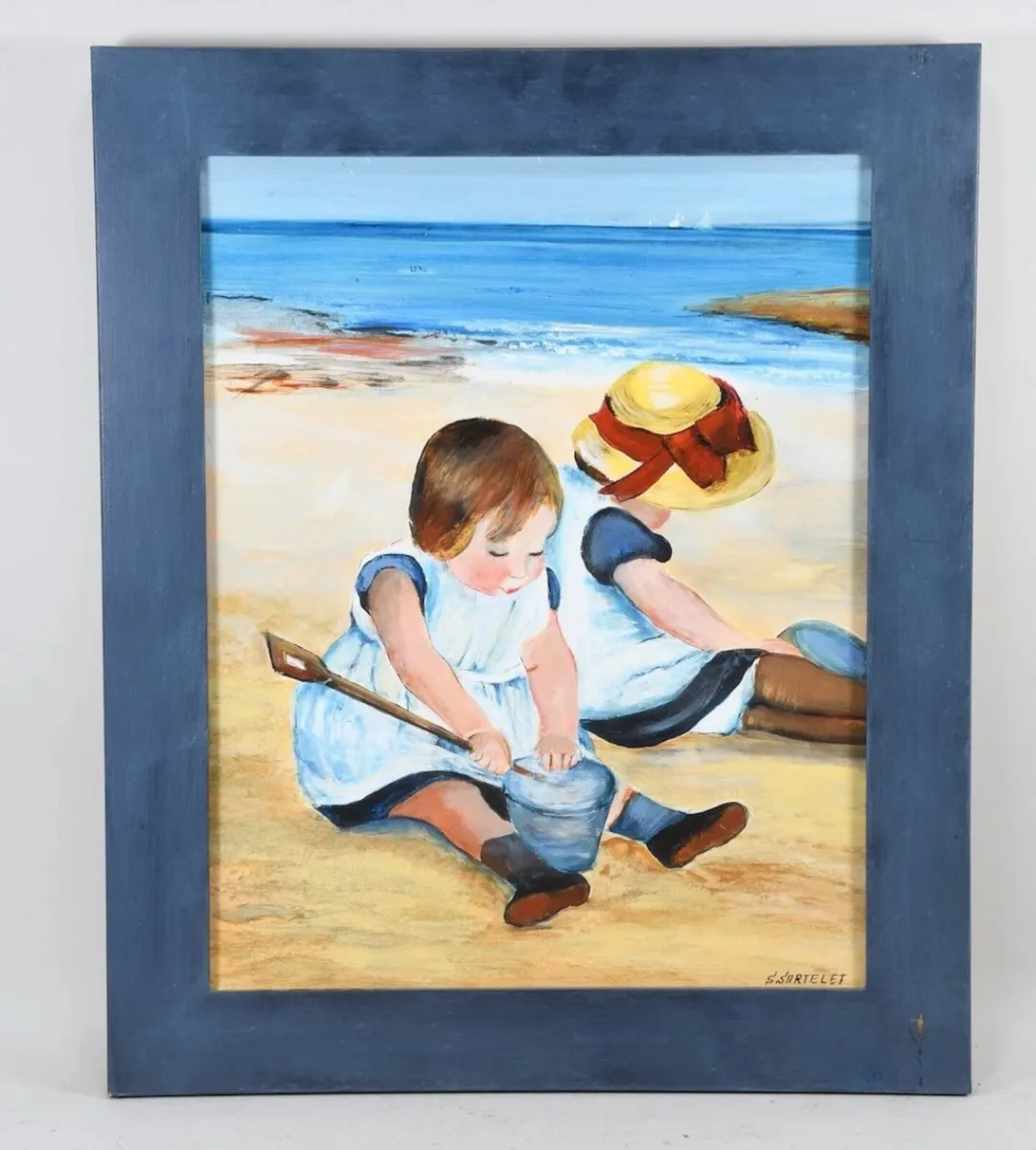 Lovely oil painting after Mary Cassatt 1884 - Image 1