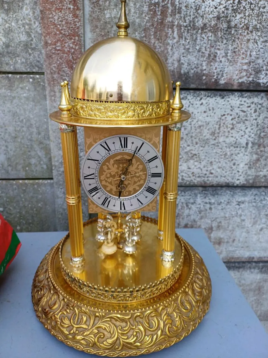 Vintage Brass Bandstand Clock - Image 2