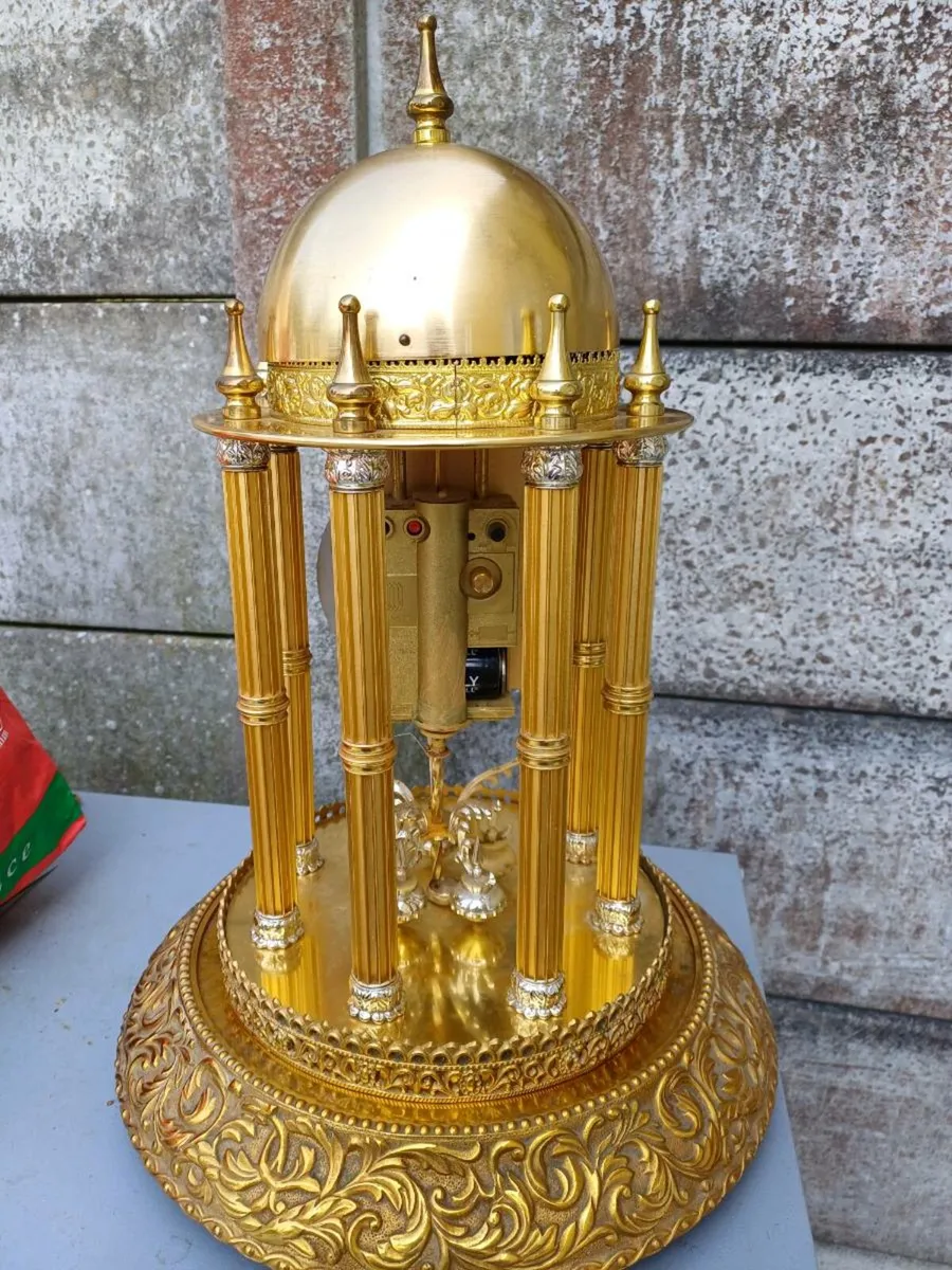 Vintage Brass Bandstand Clock - Image 4