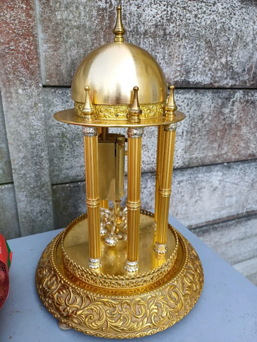 Vintage Brass Bandstand Clock - Image 3