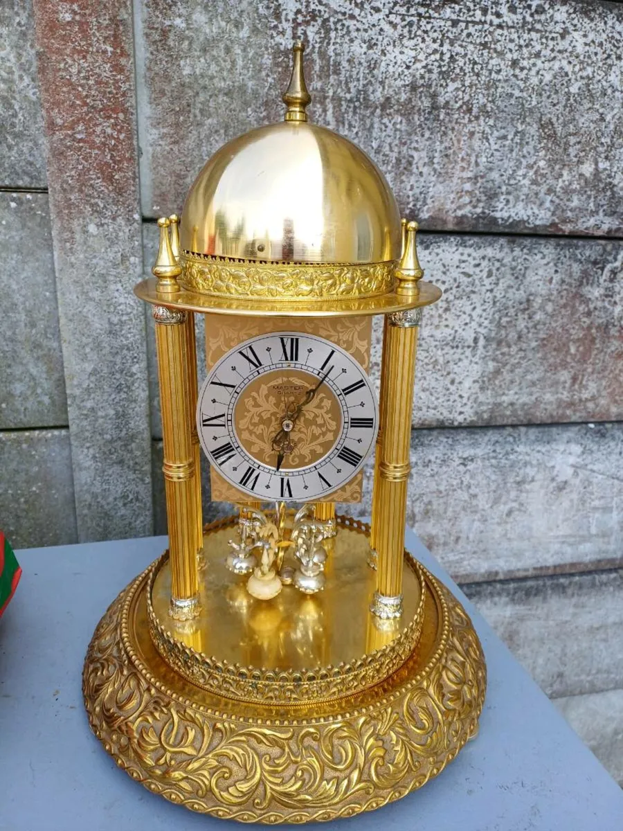 Vintage Brass Bandstand Clock - Image 1