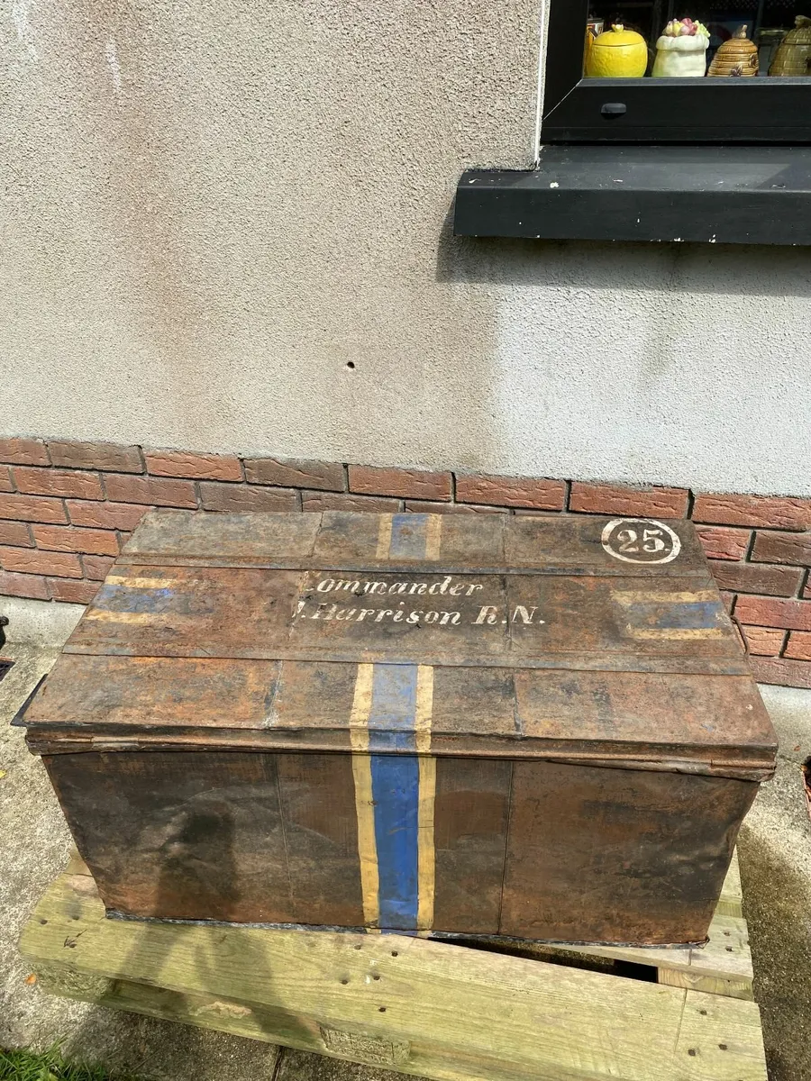 c1940s Commander Harrison Royal Navy Trunk - Image 2