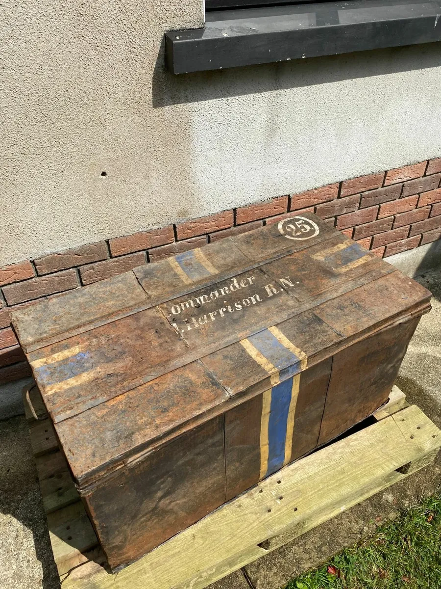 c1940s Commander Harrison Royal Navy Trunk - Image 1