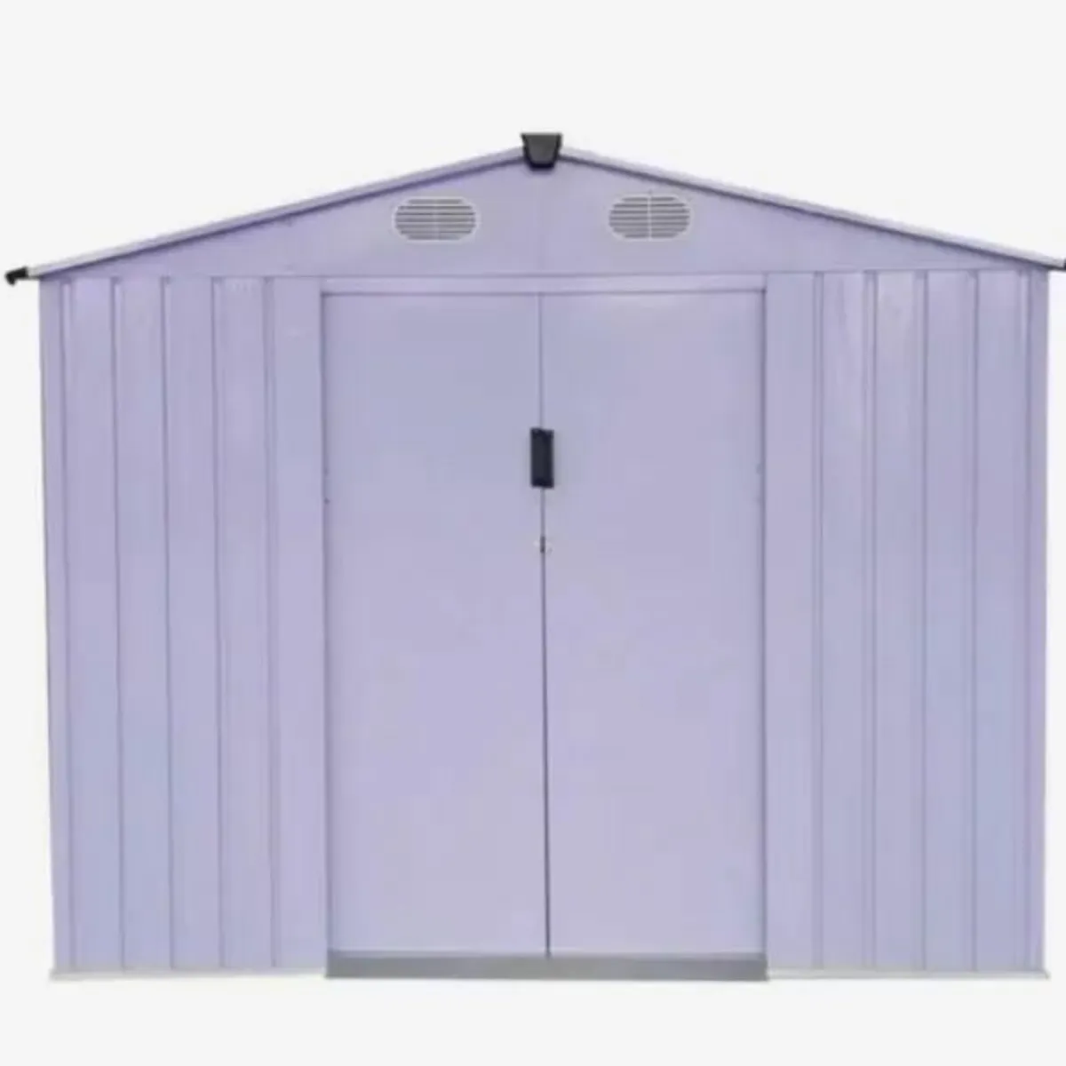 Metal 8x10FT Garden Shed – White - Image 1