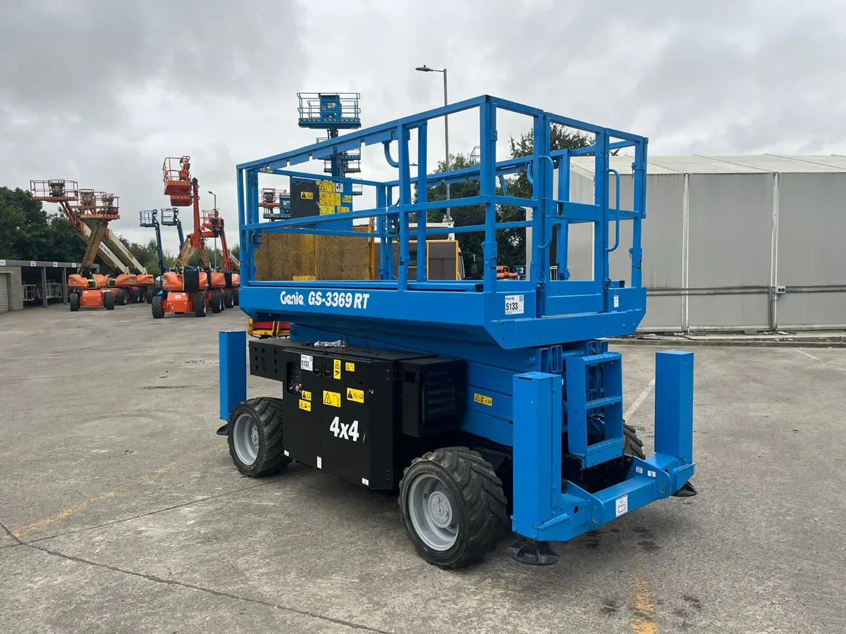 Genie GS3369 RT - 12 m Diesel Scissor 4x4 - Image 1