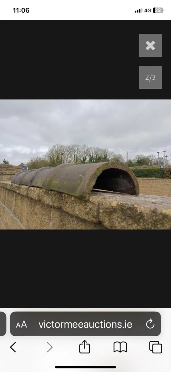 Reclaimed Half round ridge tiles - Image 2