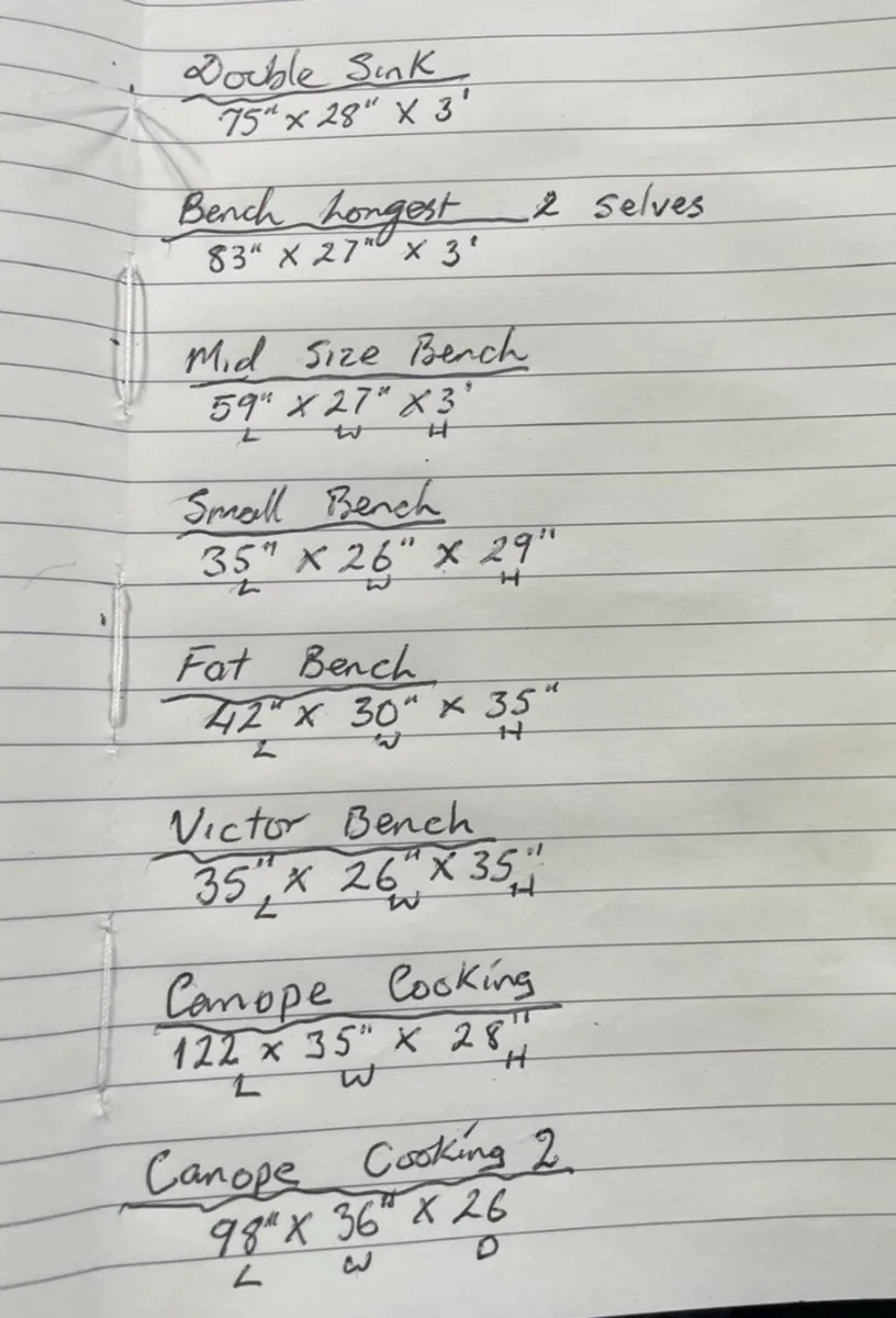 Stainless steel benches and sinks - Image 4