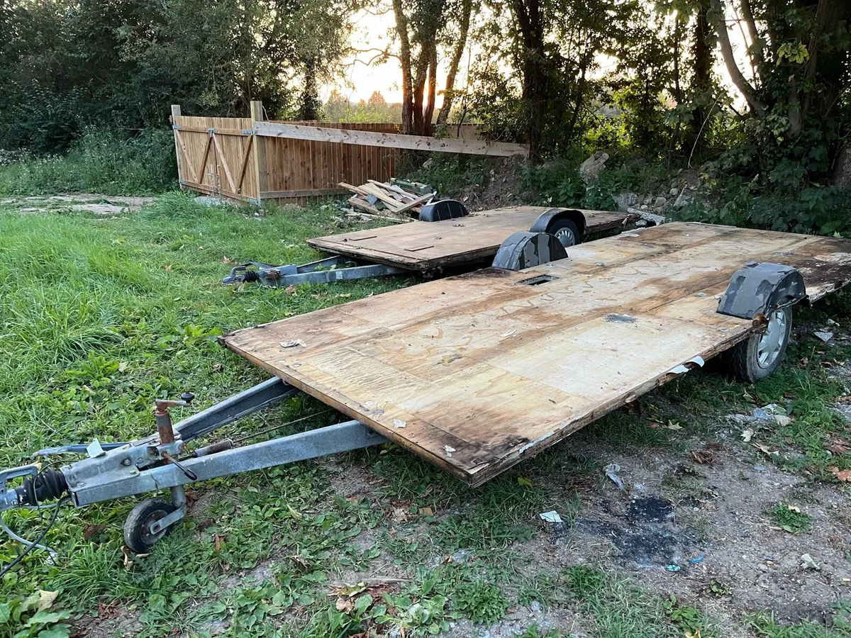 2 Caravan Trailer base & axles - Image 1