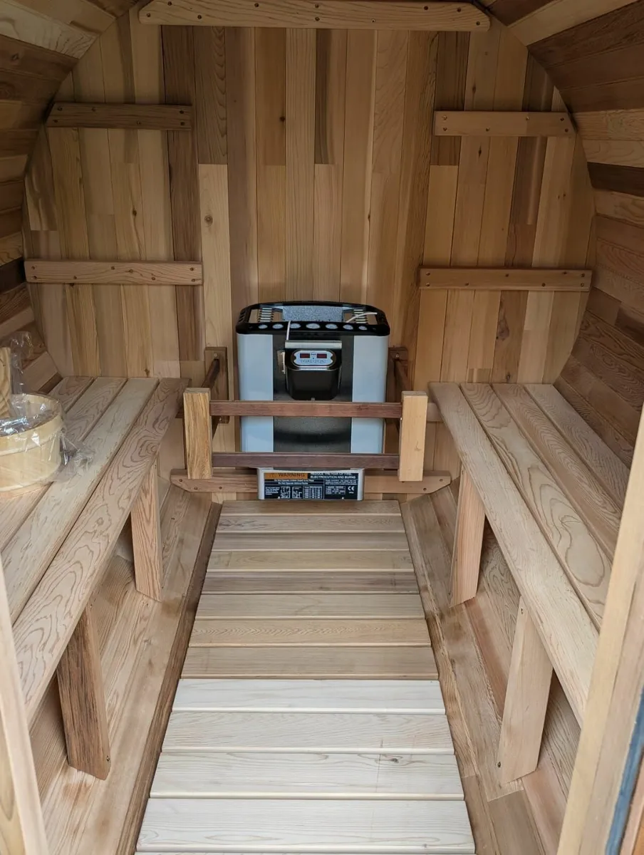 Canadian Red Cedar Wood 4 Person Sauna - Image 3