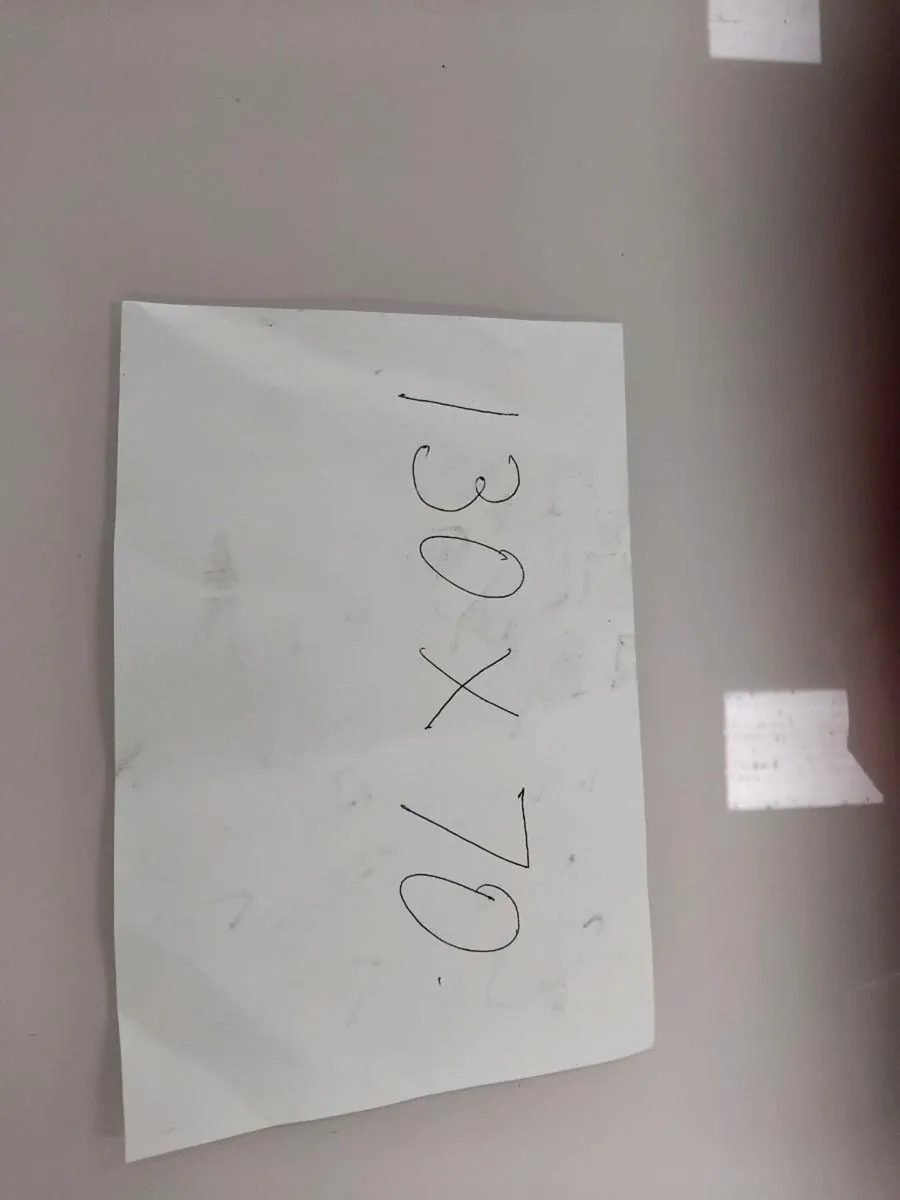 Cream glass top coffee table 1 mtr x 70 - Image 3