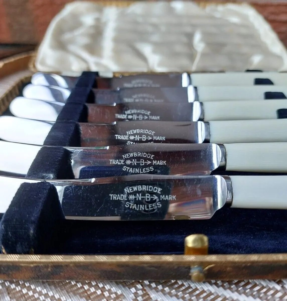 Vintage Boxed Set Of Newbridge Butter Knives x 6 - Image 3