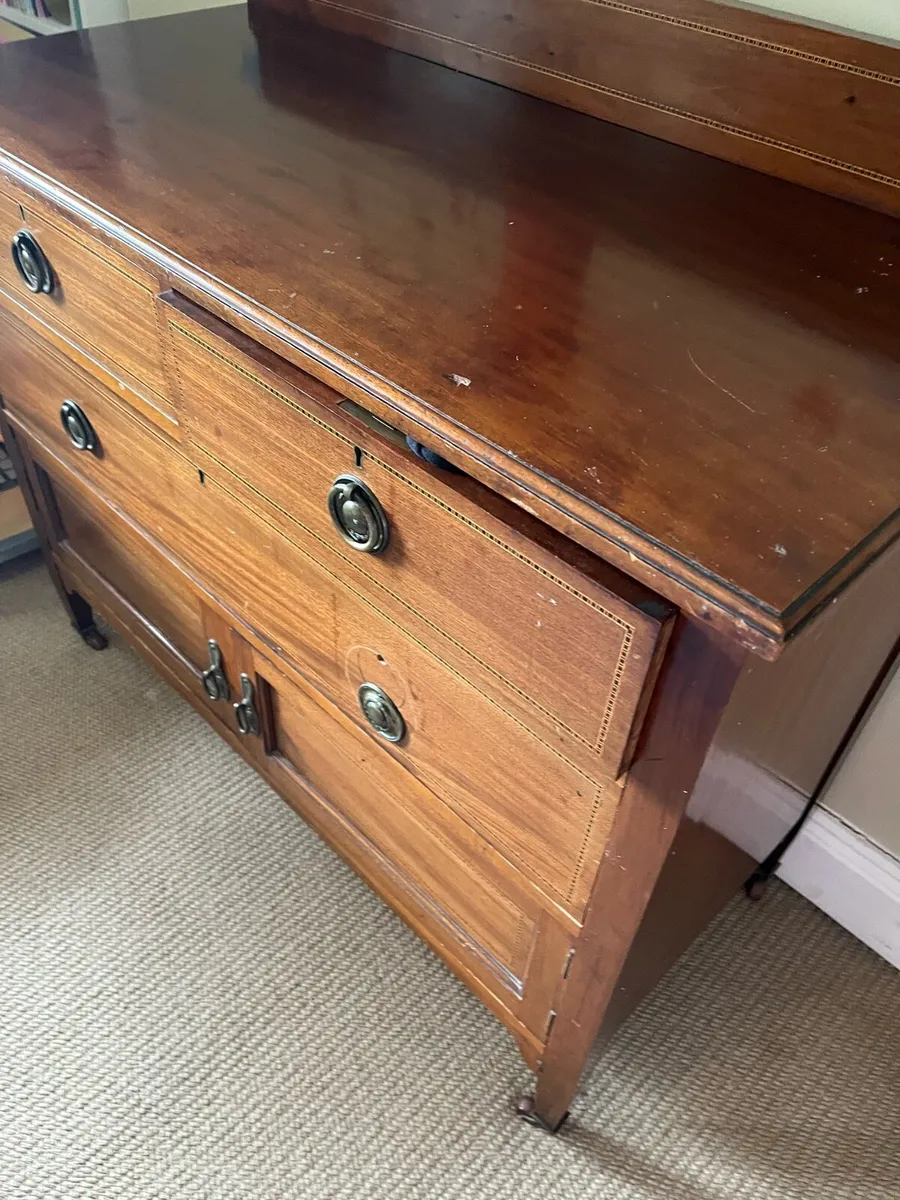 Mahogany dressing table and drawers antique - Image 4