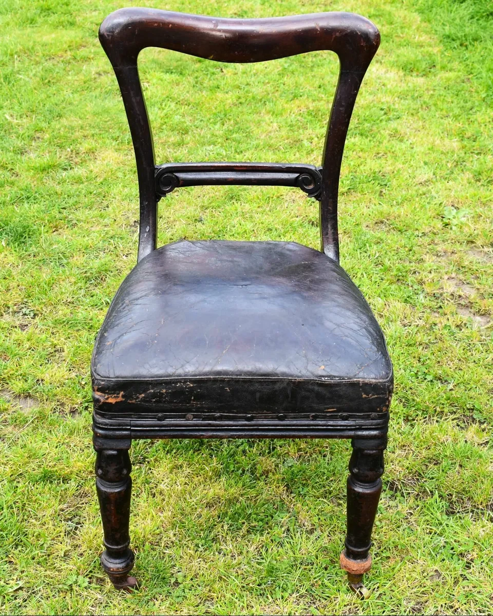Antique Ballon Back Dining Chair - Image 1