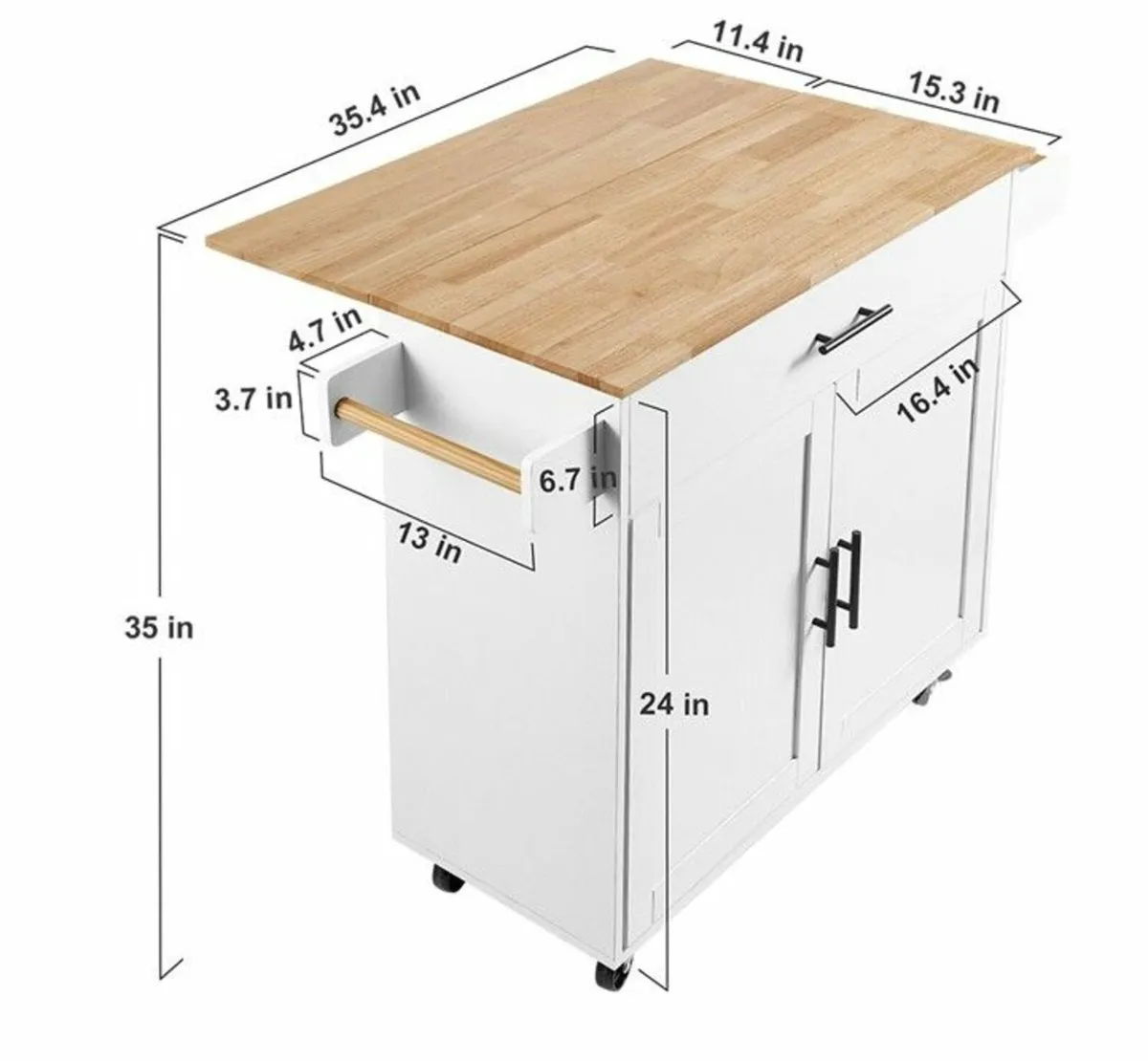 Kitchen Island Mobile Cart - Image 2