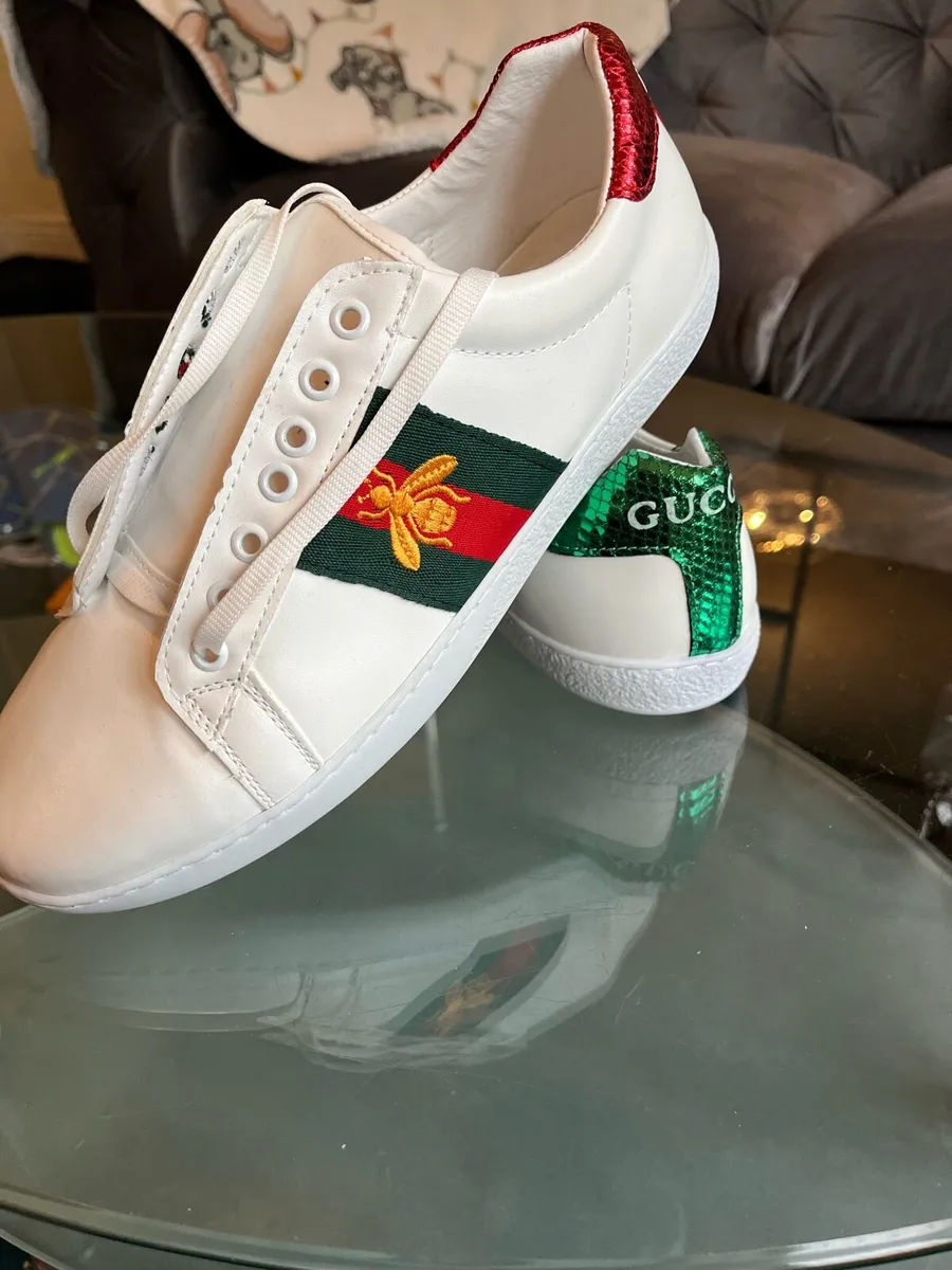 Brand New White Gucci Mens Runners Shoes - Image 1