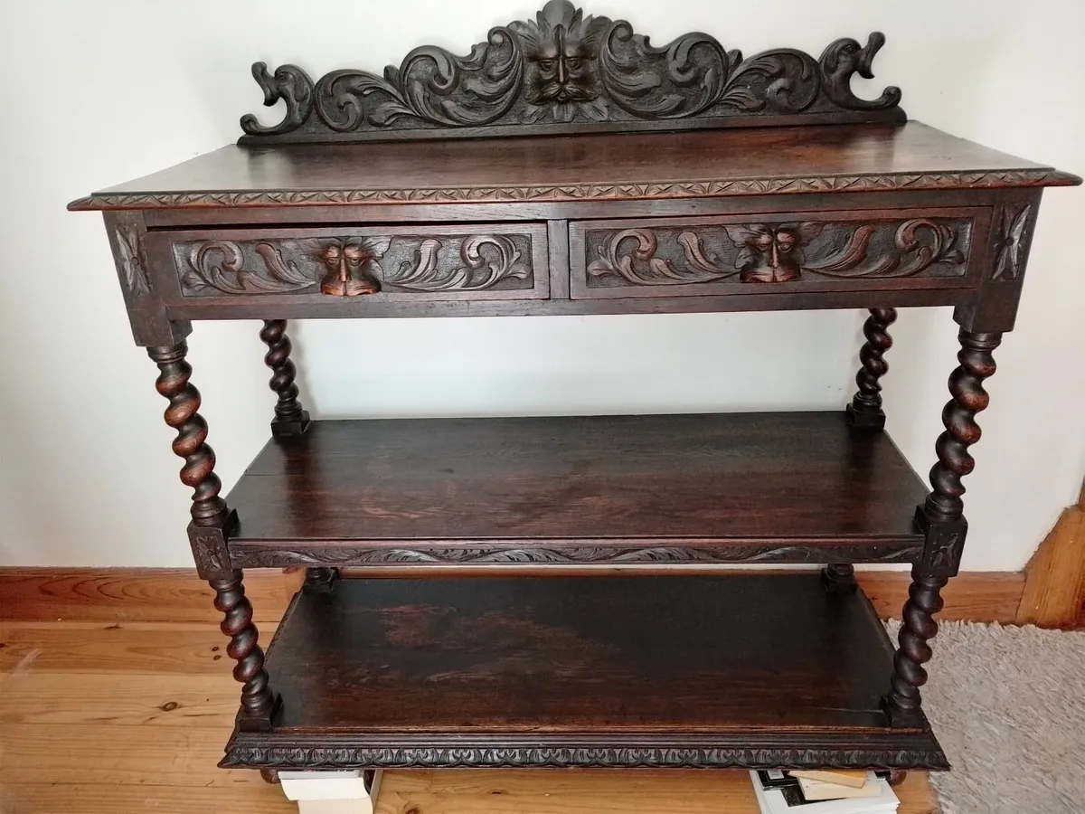 19th Century Carved Oak Buffet Sideboard - Image 1