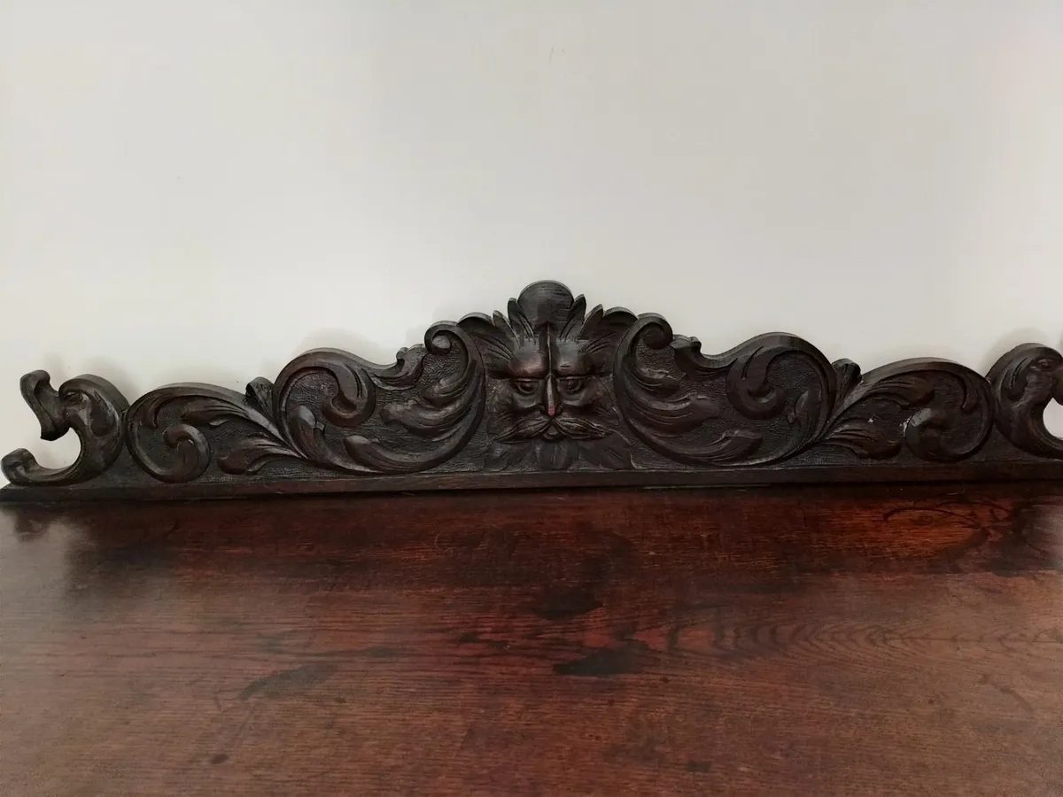 19th Century Carved Oak Buffet Sideboard - Image 4