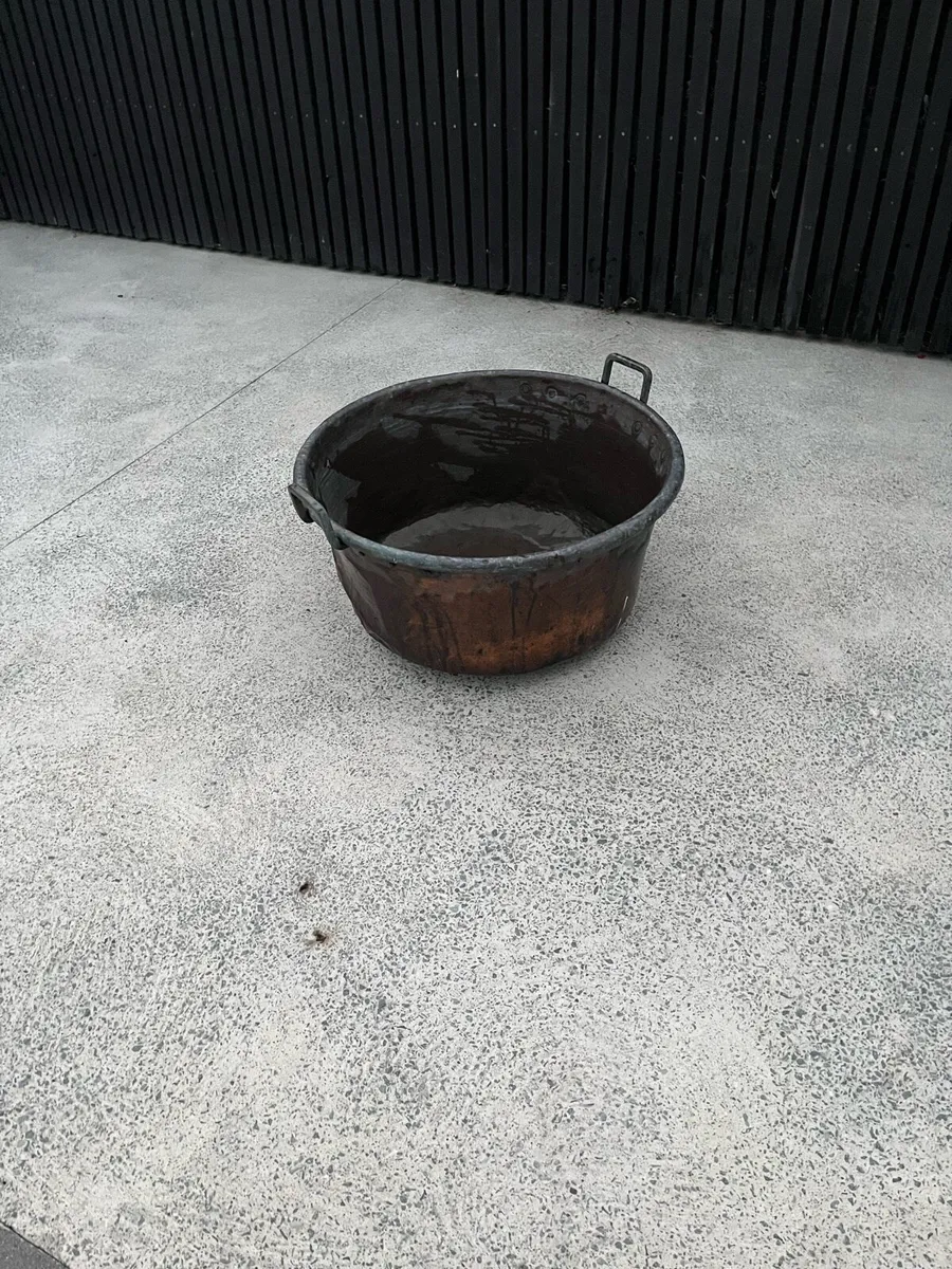 Antique French copper bread pan large - Image 3