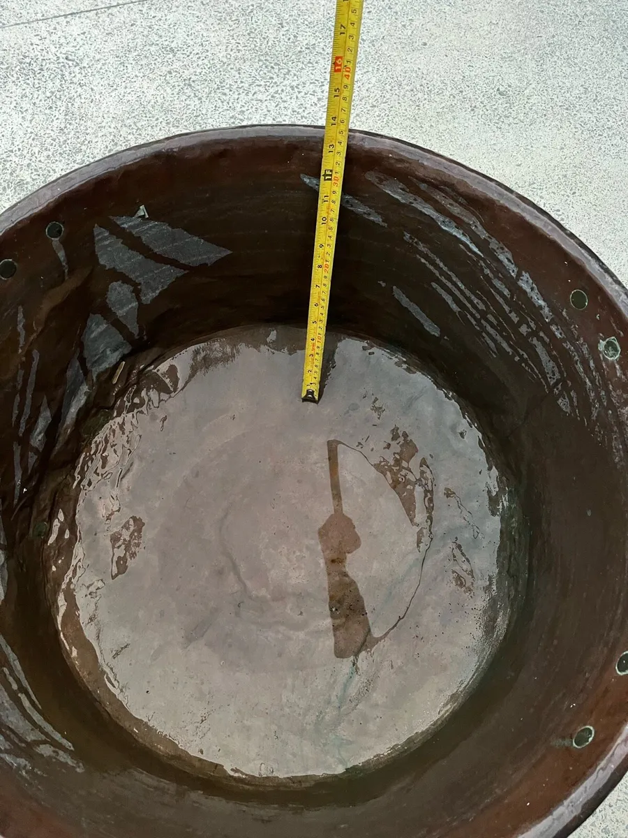 Antique French copper bread pan large - Image 4