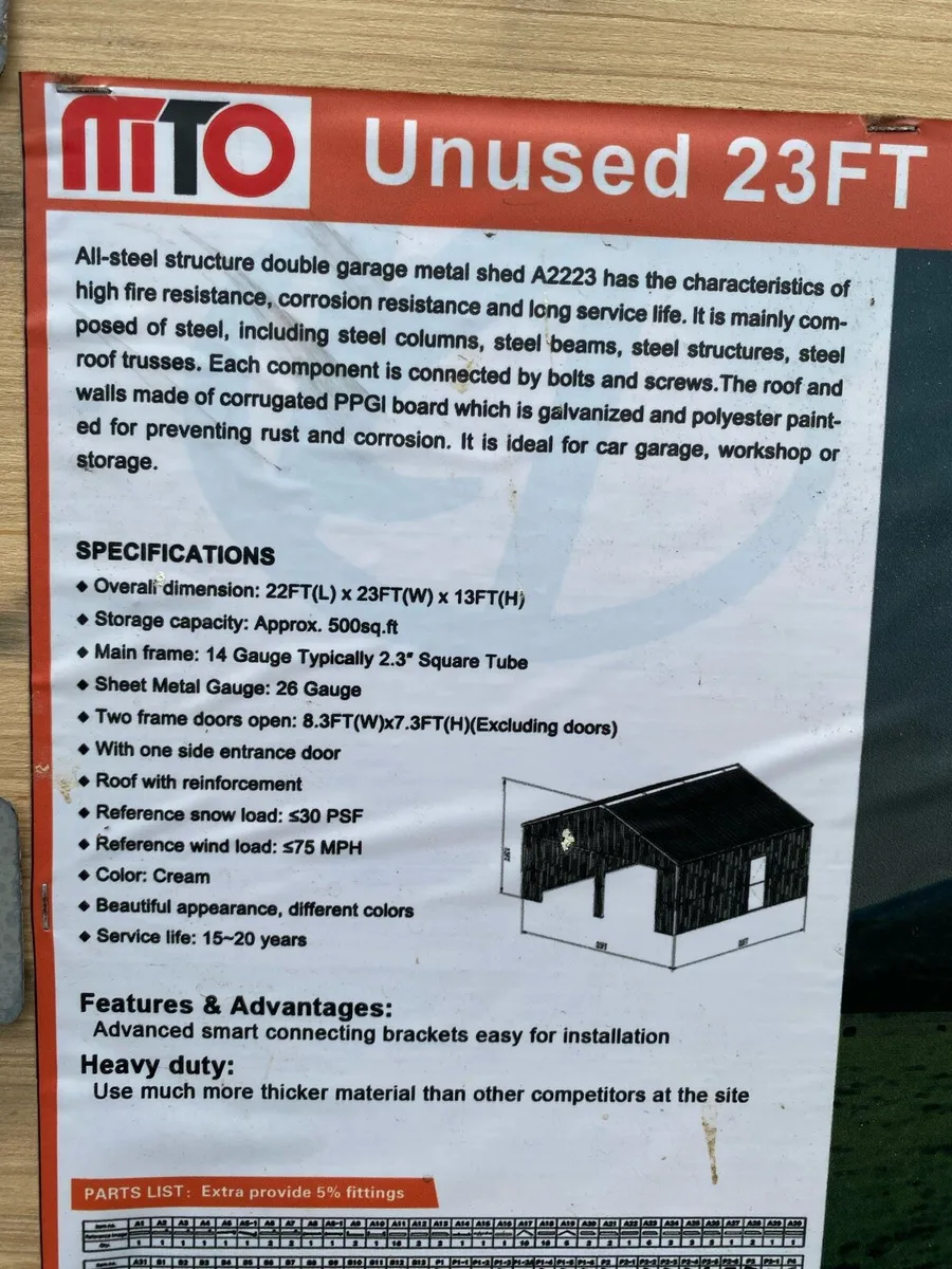 Steel shed kit **price Drop** - Image 2