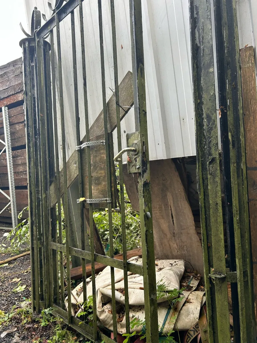 Large steel side gate with posts - Image 2