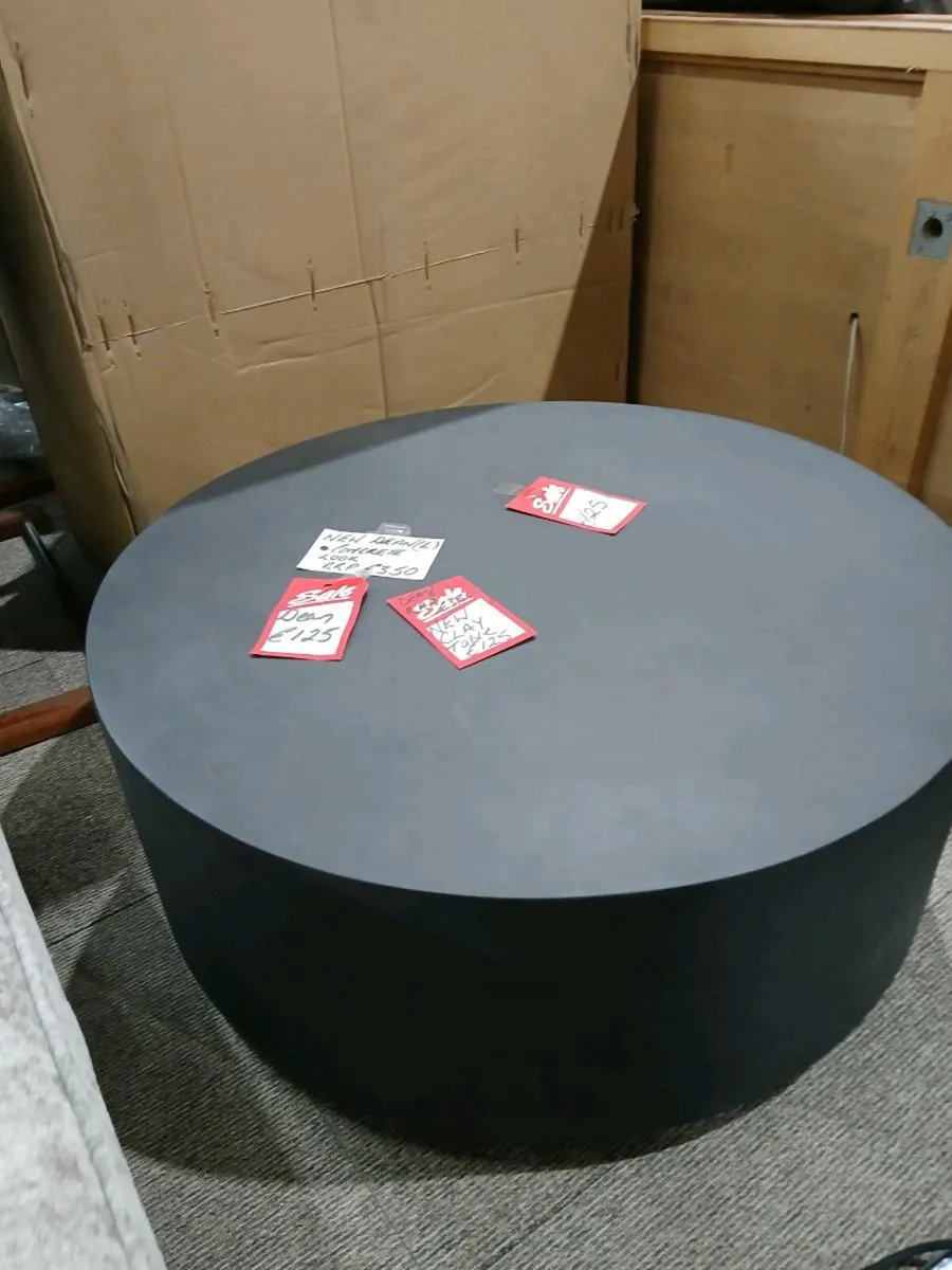 NEW IN BOX Concrete look Clay table "Dean" - Image 4
