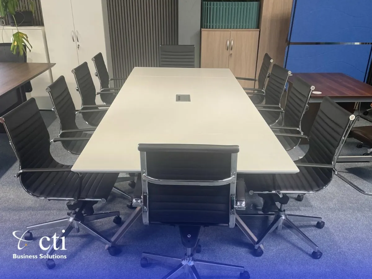 Brand New Yeats White 2.4m/3.2m Boardroom Tables - Image 2