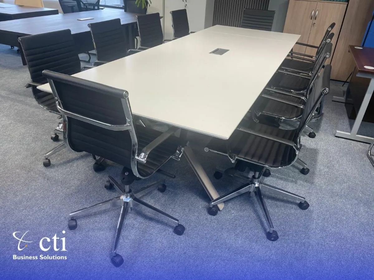 Brand New Yeats White 2.4m/3.2m Boardroom Tables - Image 1