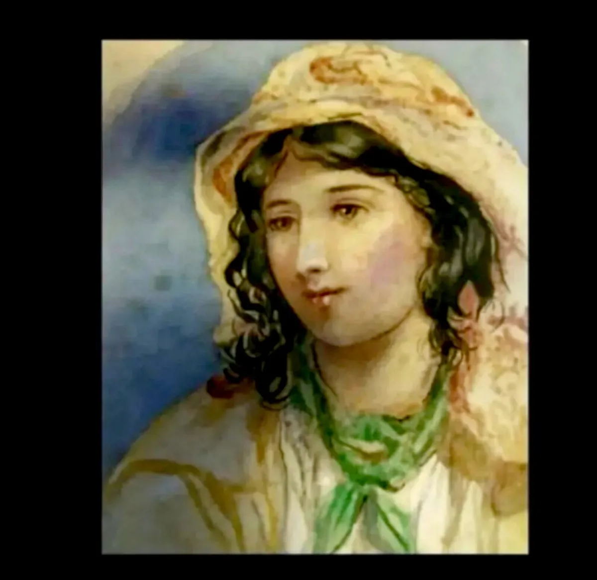 R. Hayward painting 1876 aquarelle - Image 2