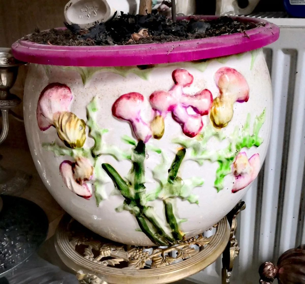 Large Art Noveau design planter