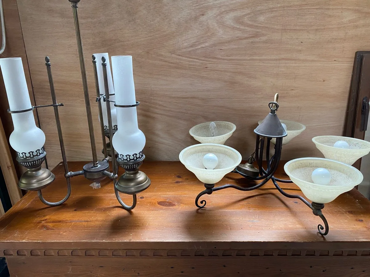 Antique Brass Lights - Image 1