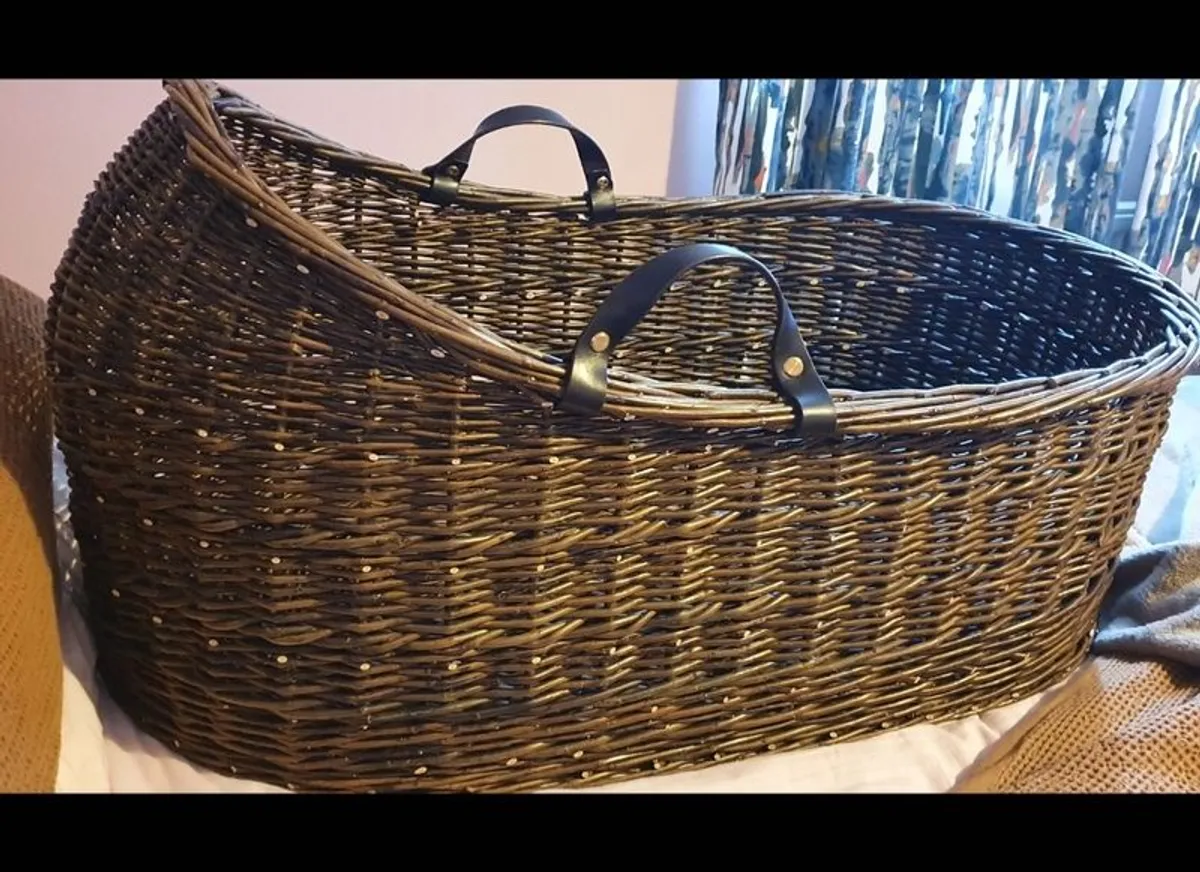 Handmade wicker moses basket