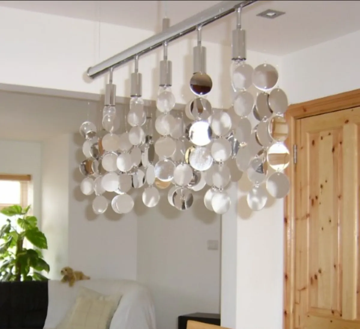 Chrome Dining room ceiling light - Image 1