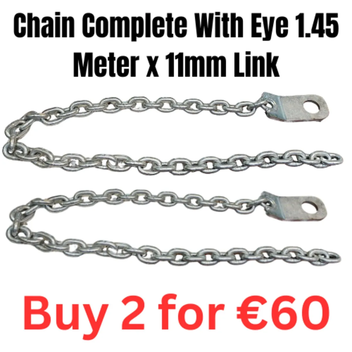 Chain Complete With Eye 1.45 Meter x 11mm Link