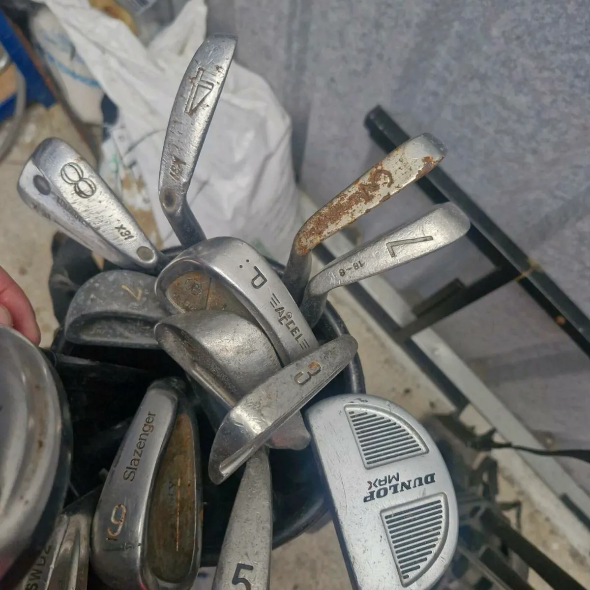 Golf clubs and cart - Image 3