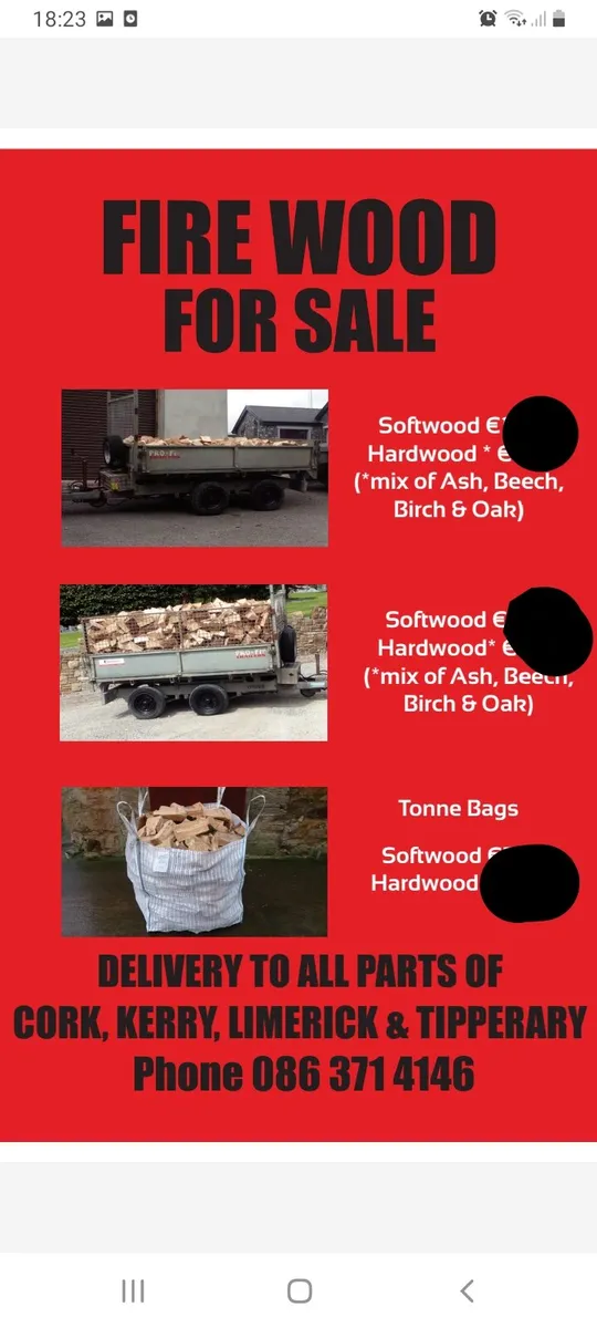 Firewood for sale covering all cork - Image 3
