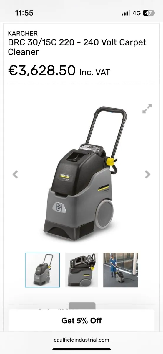 KARCHER BRC 30/15C  Carpet Cleaner - Image 4