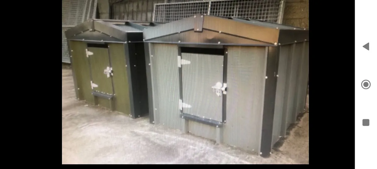 Insulated steel dog house kennel - Image 4