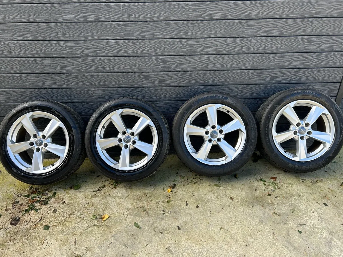 17” GENUINE AUDI A3 ALLOY WHEELS & TYRES - Image 2