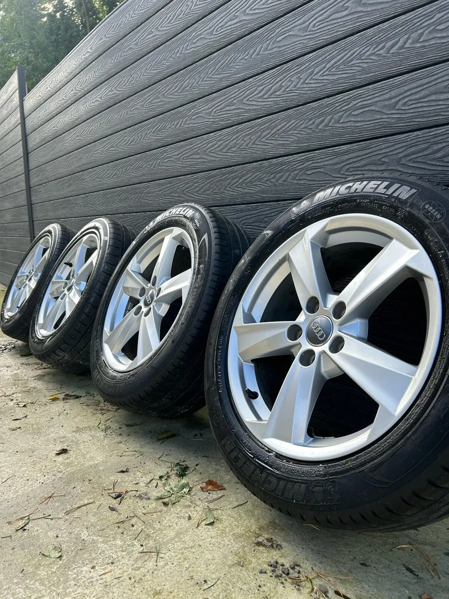 17” GENUINE AUDI A3 ALLOY WHEELS & TYRES - Image 1