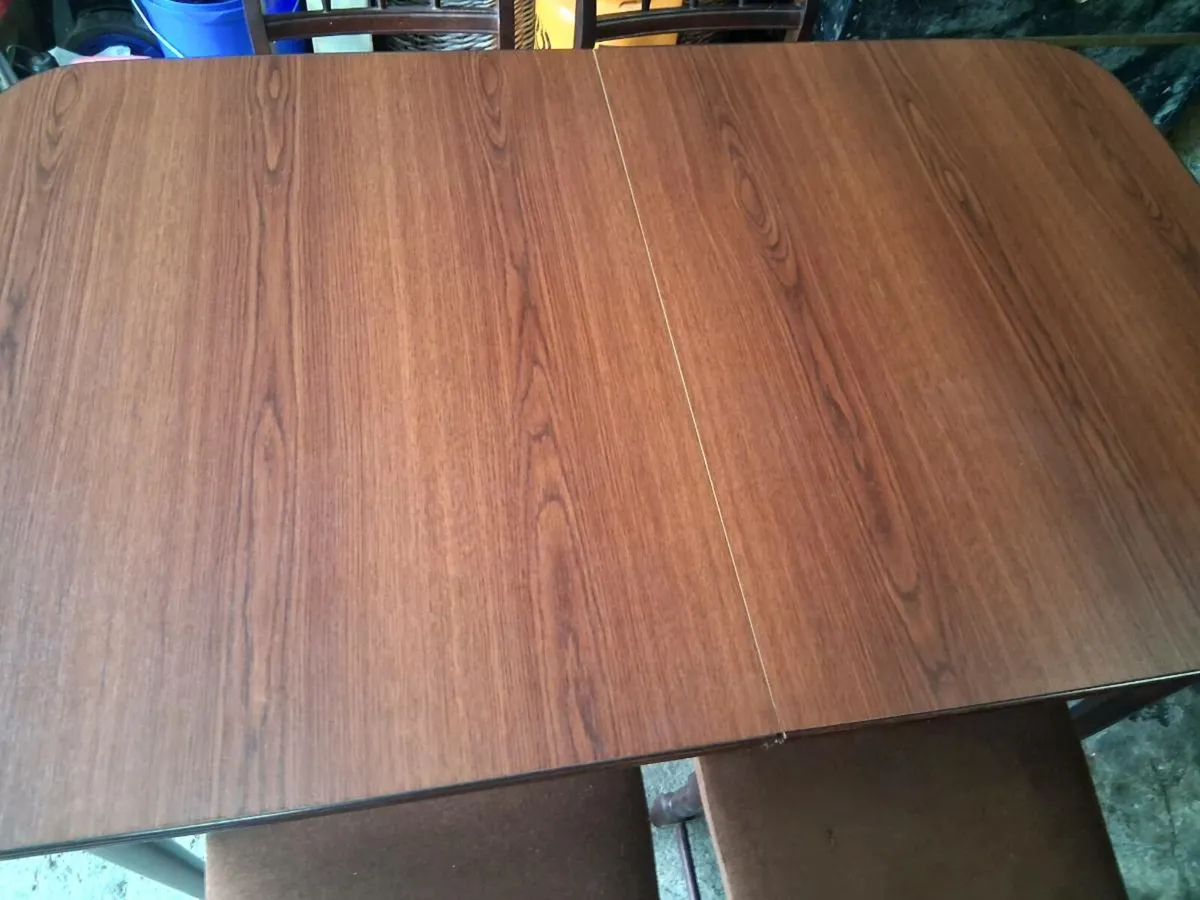 Mahogany/teak table and 6 chairs - Image 4