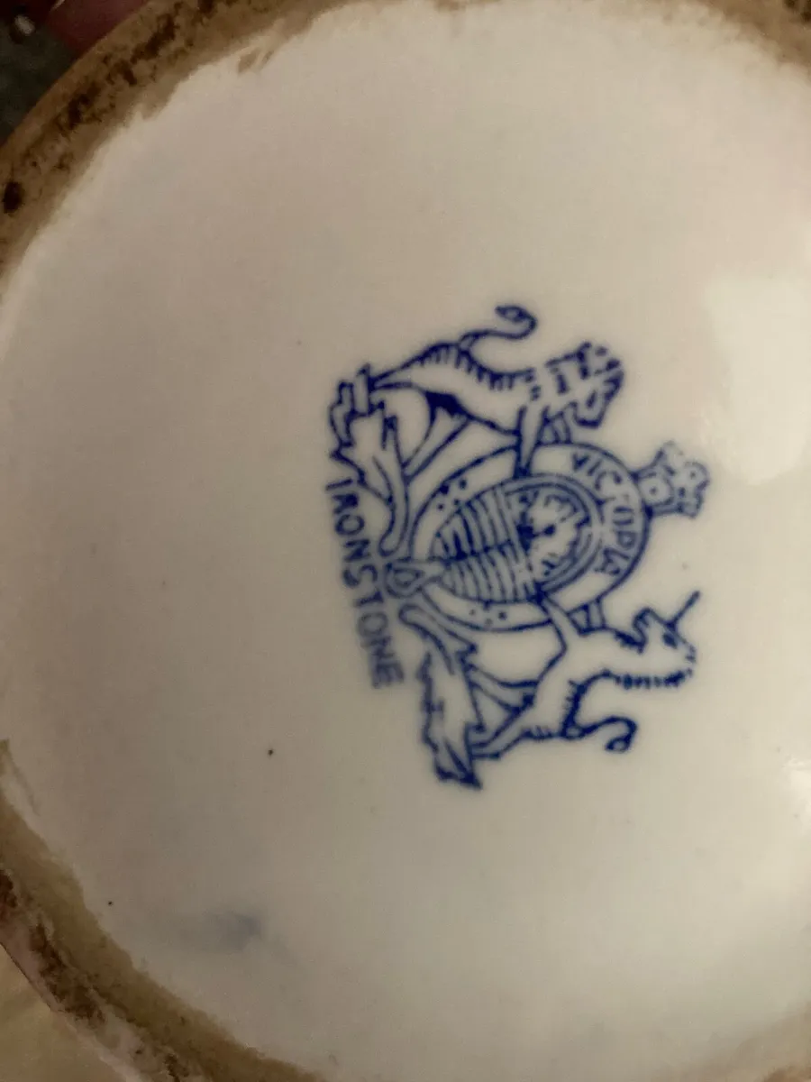 Vintage pitcher and basin blue,Victoria - Image 2